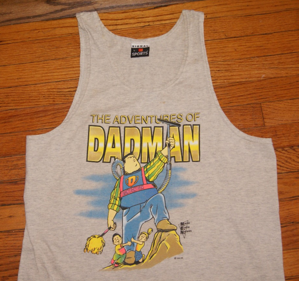Vintage 90s Adventures Dadman Tank Top Men’s L Graphic Tee 1994 Signal Artwear